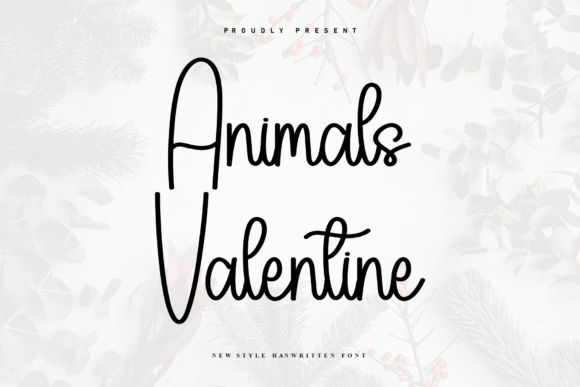 Animals Valentine: A Relaxed Handwritten Font for Editorial Design