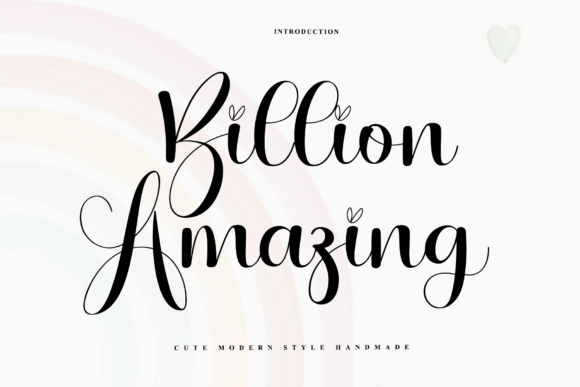 Billion Amazing: A Refined Script Font for Editorial Design
