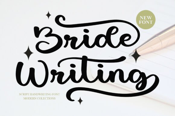 Bride Writing: A Festive Script Font for Editorial Charm