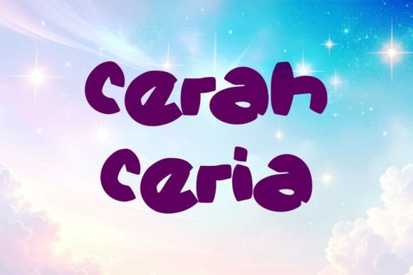 Cerah Ceria: A Playful Script Font That Feels Like Sunlight on Paper