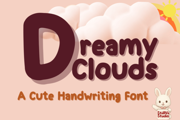 Dreamy Clouds: A Playful Handwriting Font for Makers