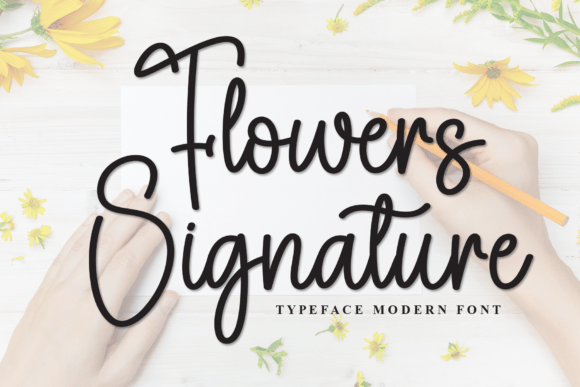 Flowers Signature: A Whimsical Handwritten Font for Crafters