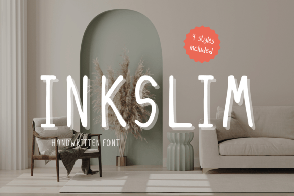 Inkslim: A Handwritten Font with Real Ink Strokes