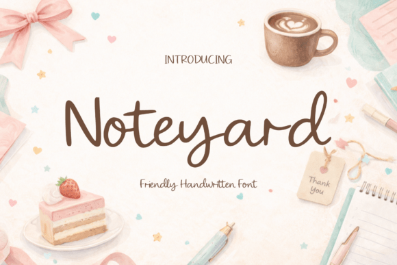 Noteyard: A Warm Handwritten Font for Crafters & Makers