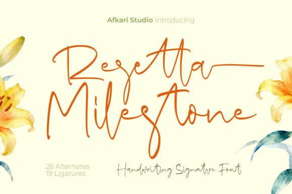 Resetta Milestone: A Modern Script Font for Editorial Design