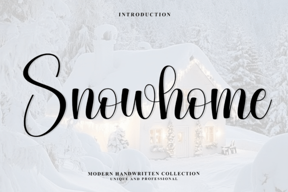 Snowhome: A Refined Script Font for Campaign Headlines