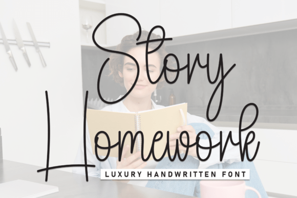 Story Homework: A Playful Script Font for Small Businesses
